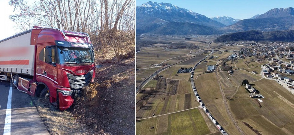 Incidente sulla statale della Valsugana, lunghissima colonna di mezzi fermi: traffico in tilt sulla Ss47